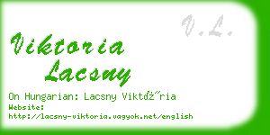 viktoria lacsny business card